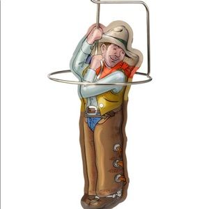Hallmark cowboy with lasso rope ornament